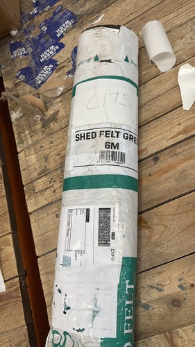 Green shed felt roofing roll - shed,