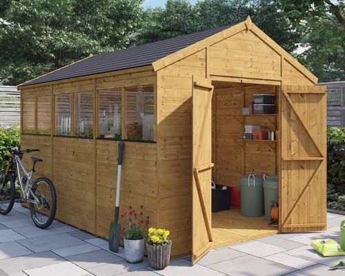 Wooden garden shed apex roof - shed,