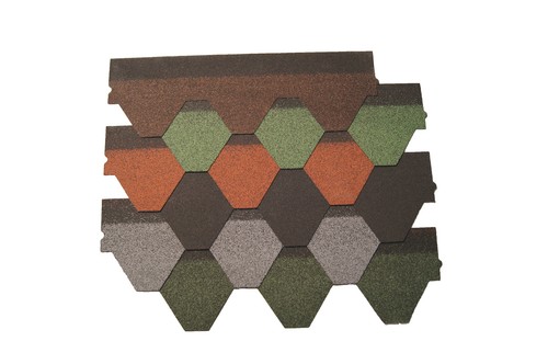 Hexagonal roof felt tiles - roof,