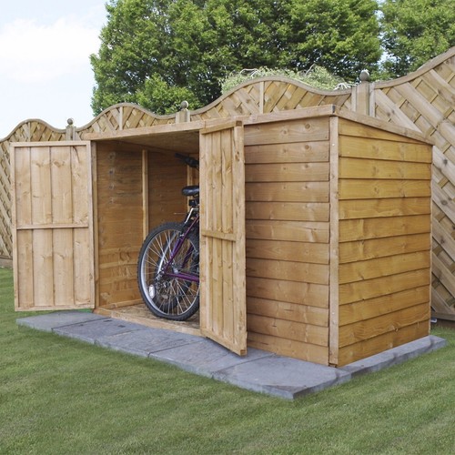 Wooden garden bike store - bike, 6x3