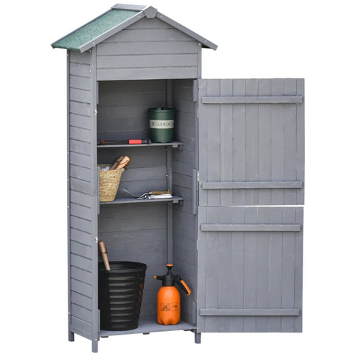 Wood garden storage shed tool - storage,