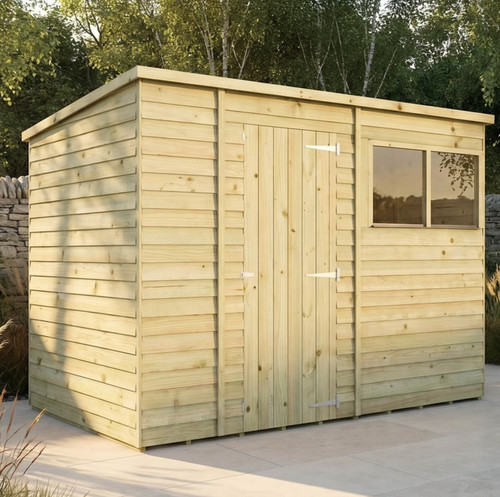 10x6 pent wooden shed - 10x6, single