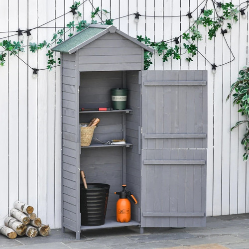 Outsunny wood garden storage - garden,