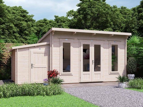 Log cabin kit garden office - kit,