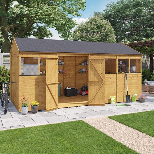 Garden shed reverse apex roof - garden,