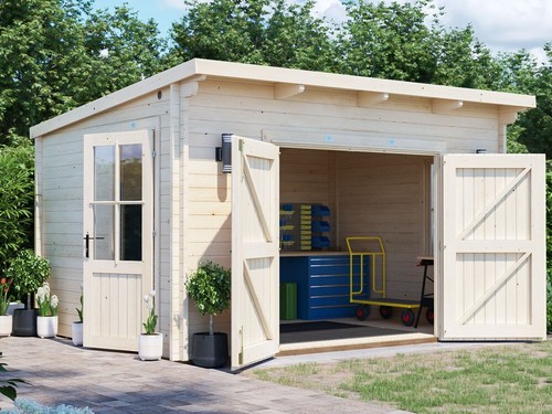 Garden workshop 4x3m log - 4x3m,