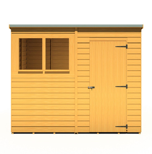 8x6 wooden pent - shed, single