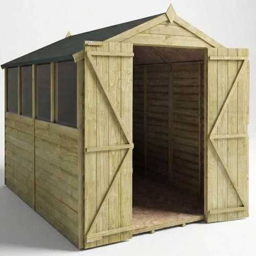 8x6 wood garden shed - garden, double